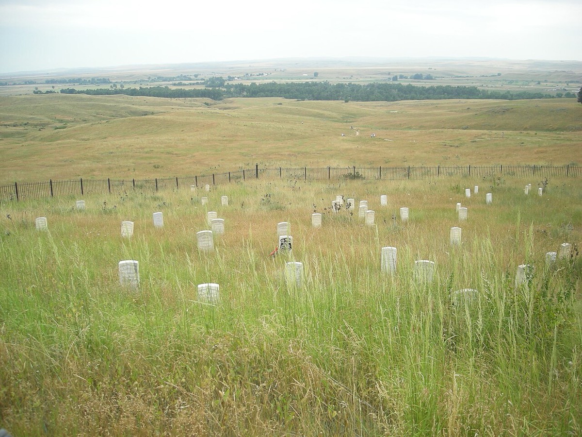 The cemetery at Little Bighorn Battlefield National Monument in Big Horn County, Montana ( United States ).