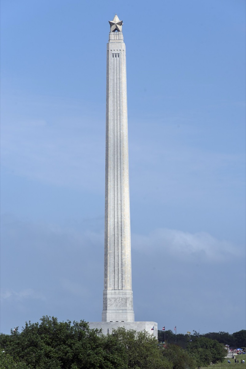 The San Jacinto Monument, a 567-foot-high column located near the Houston Ship Channel in unincorporated Harris County, Texas Physical description: 1 photograph : digital, tiff fil