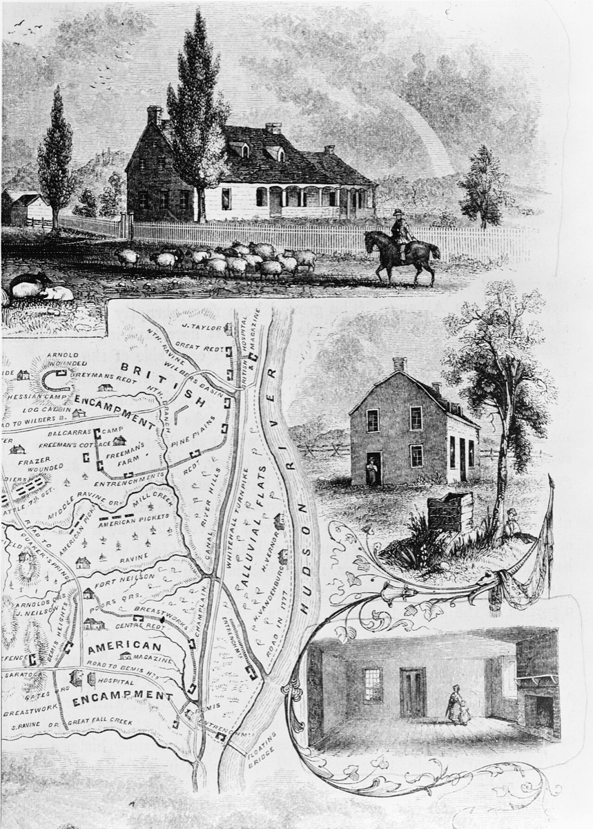 John Neilson House, Bemis Heights, Stillwater, Saratoga County, NY. Situated within the American entrenchments on the Saratoga battlefield, it served as the headquarters for the Ge
